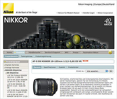 AF-S DX Nikkor 18-105 mm VR