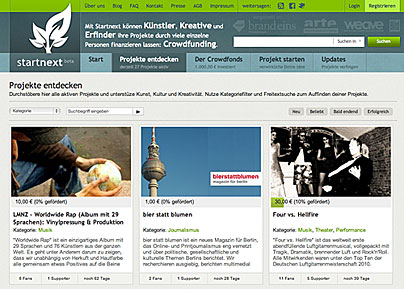 Crowdfunding mit startnext.de