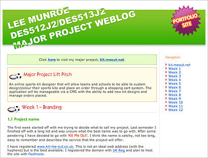 Project Weblog