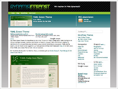 YAML Green Theme für WordPress