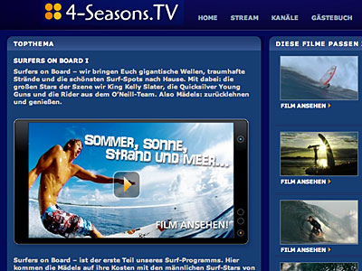 Surfers on Board: Surfer-Videos bei 4-Seasons.TV