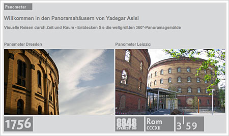 Panometer in Dresden und Leipzig