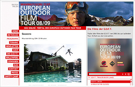 European outdoor film tour 08/09