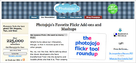 Photojojo: Favorite Flickr Add-ons and Mashups