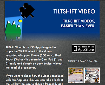 App für Tiltshift Video