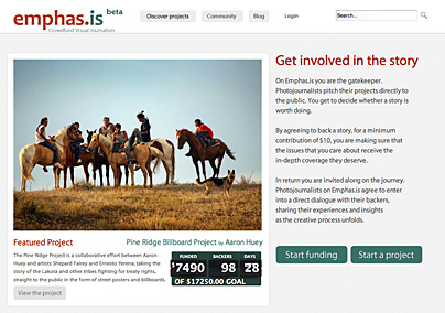 Emphas.is - crowdfund visual journalism