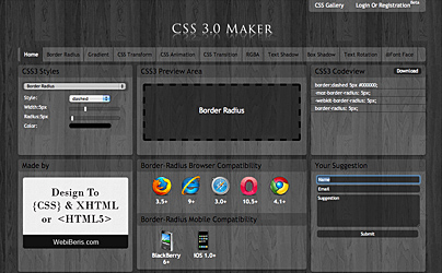 CSS 3.0 Generator: Klick-Lösung