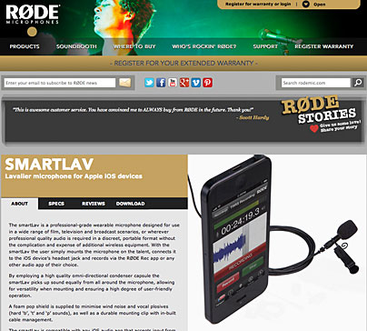 smartLav von RØDE – Aufnahmen mit dem iPhone