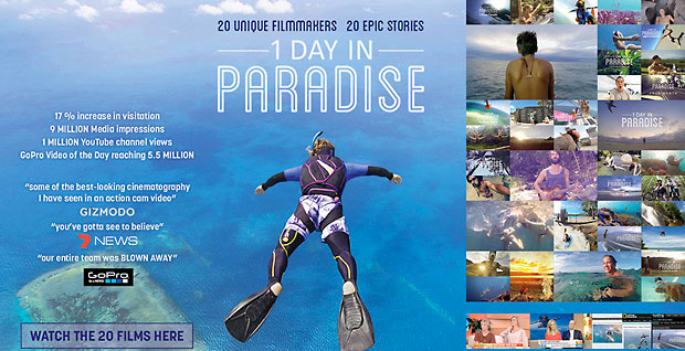 1 Day In Paradise. 20 unique filmakers. 20 epic stories.