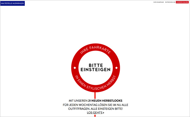 Einsteigen bitte – die U-Bahn-Variante zur Parallax-Website