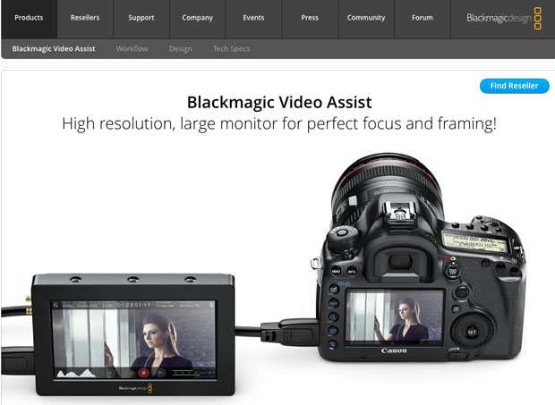Blackmagic Design: Blackmagic Video Assist Workflow