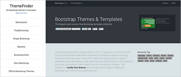 ThemeFinder für Bootstrap