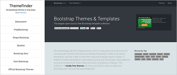 Themefinder für Bootstrap