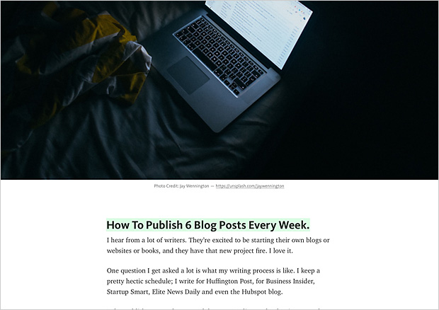Wie man in jeder Woche 6 Blogposts veröffentlicht