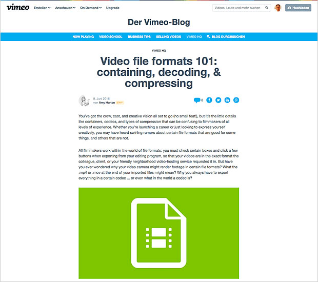 Vimeo-Pluspunkte: Neuer Feed und praktische Tipps