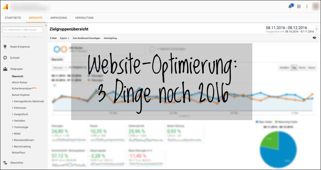 Website-Optimierung: mit drei kleinen Schritten noch 2016 was erreichen