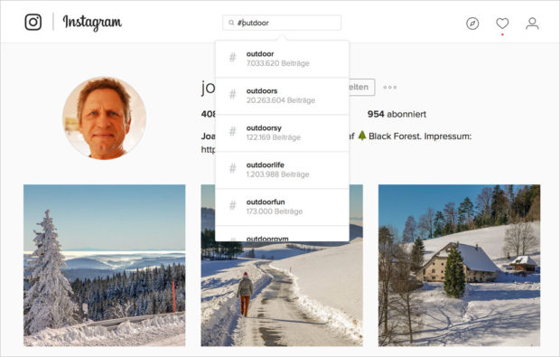 Instagram-Tipps für Hashtags gibts viele. Treffend sollen sie sein, aber mit Spielraum, nicht zu viele und nicht zu wenige Beiträge.