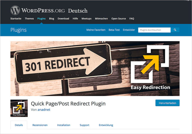 Für den 301-Redirect gibt es verschiedene Plugins. Ich habe eines gesucht, das deutsch spricht und einfach zu bedienen ist.