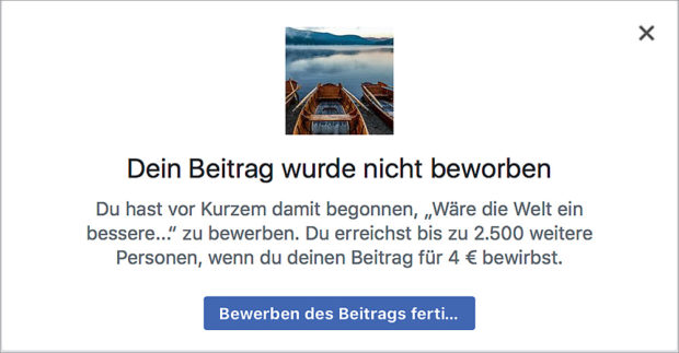 Ja, ab und zu etwas Werbung hat auf einen Effekt.