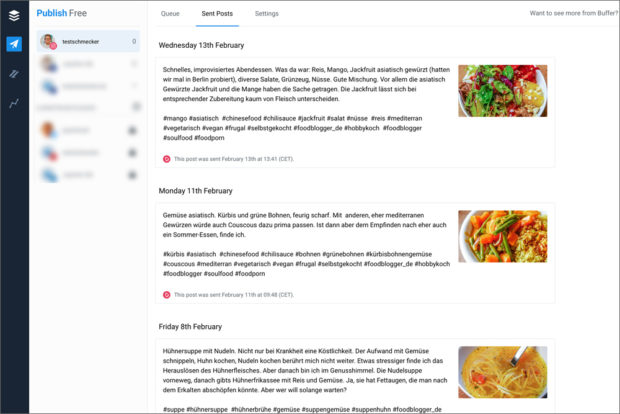 Buffer, Later und Hootsuite bieten kostenlose Planungsmöglichkeiten. 