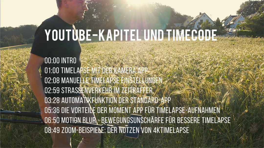 Youtube-Kapitel und Timecode nutzen