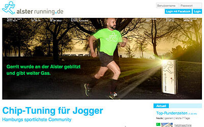 Hamburger Laufstrecke mit Messung: alsterrunning.de