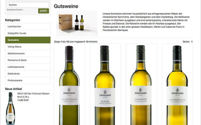 Responsiver Weinshop