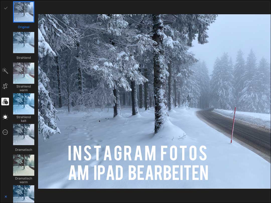 Instagram Fotos am iPad bearbeiten